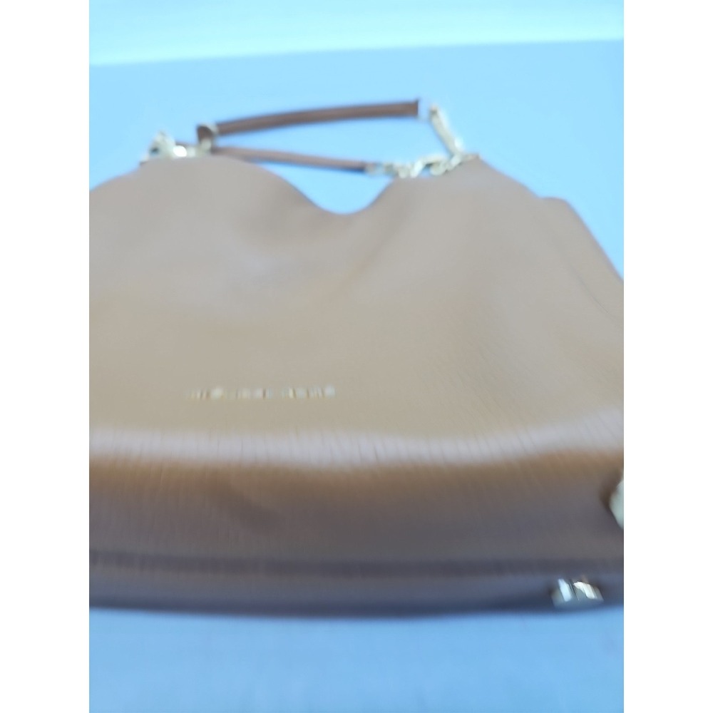 Michael Kors Women's Genuine Leather Tan Gold Chain Hobo Bag W/ Garment Bag - Picture 2 of 9